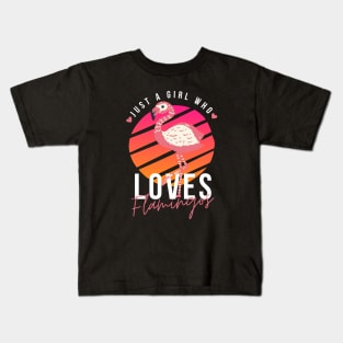 Just A Girl Who Loves Flamingos Kids T-Shirt